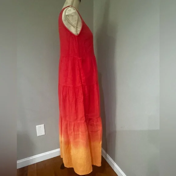 Marine Layer Corinne Sleeveless Double Cloth Cotton Maxi Dress - Picture 14 of 16